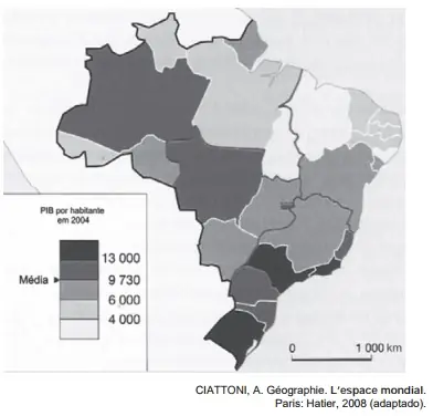 Figura da questão 73 do ENEM 2009